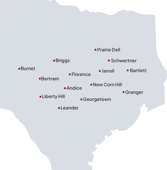Map of current service area